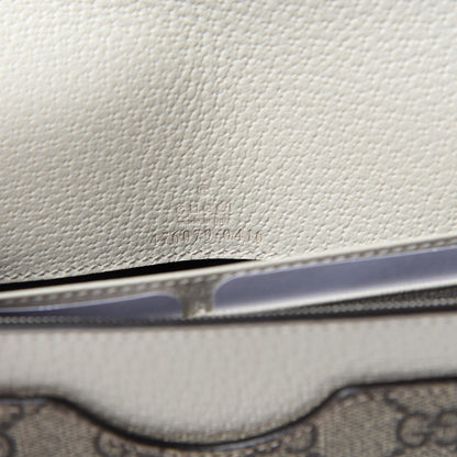 Gucci GG Supreme Monogram Web Queen Margaret Chain Wallet White 8 of 10