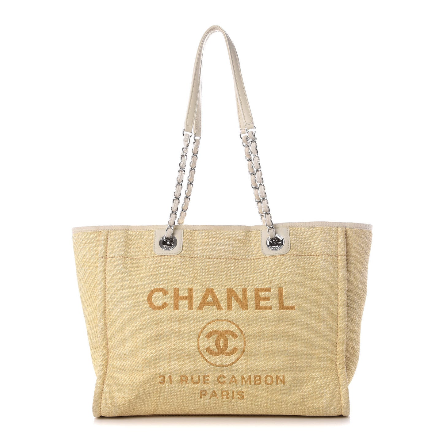 Canvas Small Deauville Tote Light Yellow
