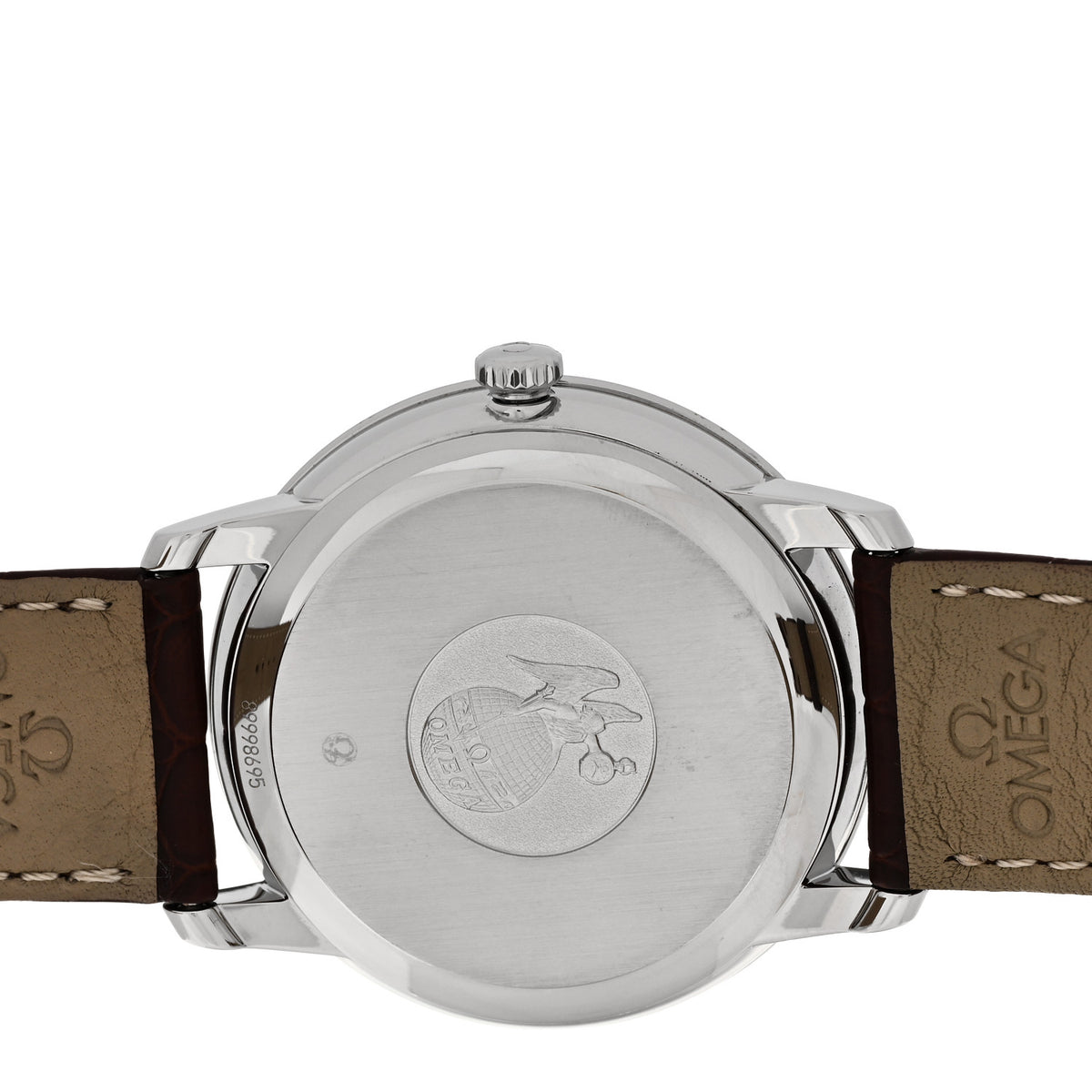 Omega Stainless Steel Alligator 39.5mm De Ville Prestige Automatic Watch Silver 424.13.40.20.02.002 Silver 4 of 4