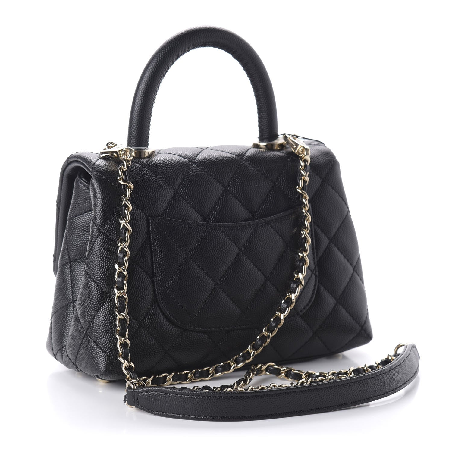 Chanel Caviar Quilted Extra Mini Coco Handle Flap Black 3 of 11