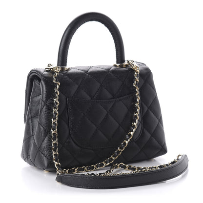 Chanel Caviar Quilted Extra Mini Coco Handle Flap Black 3 of 11