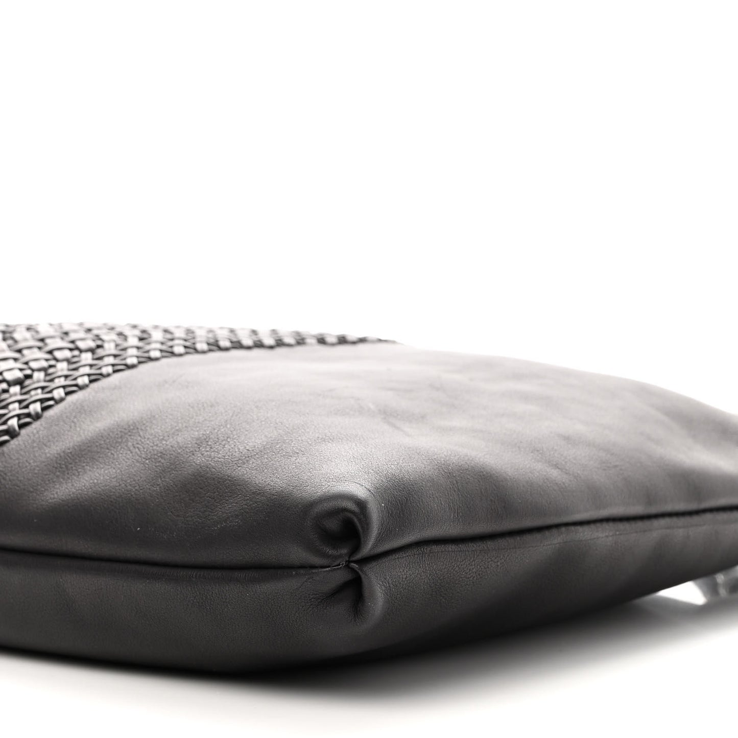 Calfskin Handmade Medium Shoulder Bag Black