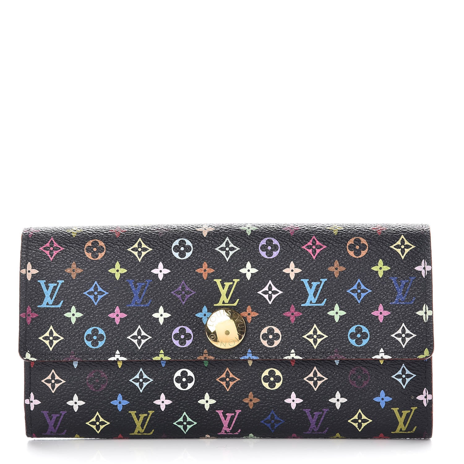 Louis Vuitton Monogram Multicolor Sarah Wallet Black Grenade 1 of 15