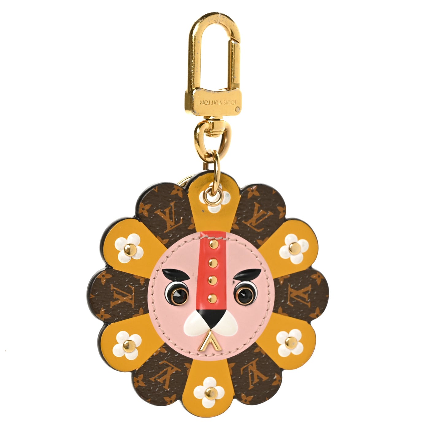 Monogram Fun Face Lion Bag Charm