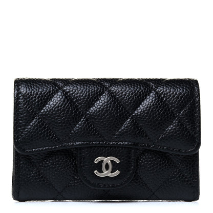 Chanel Caviar Quilted Flap Card Holder Wallet Black 1 of 4