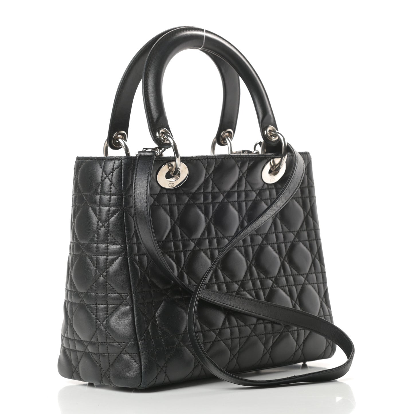 Lambskin Cannage Medium Lady Dior Black