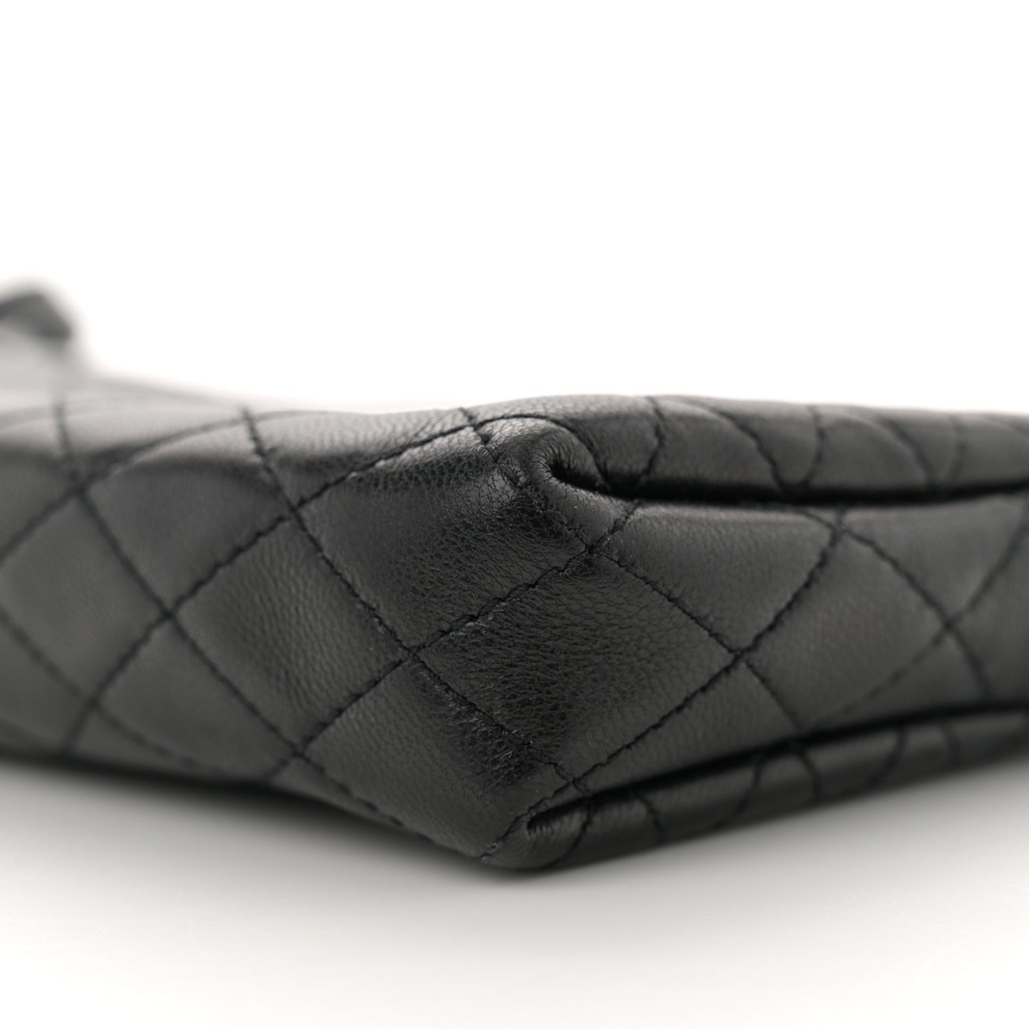 Lambskin Quilted Gaby Zipped Pouch Black