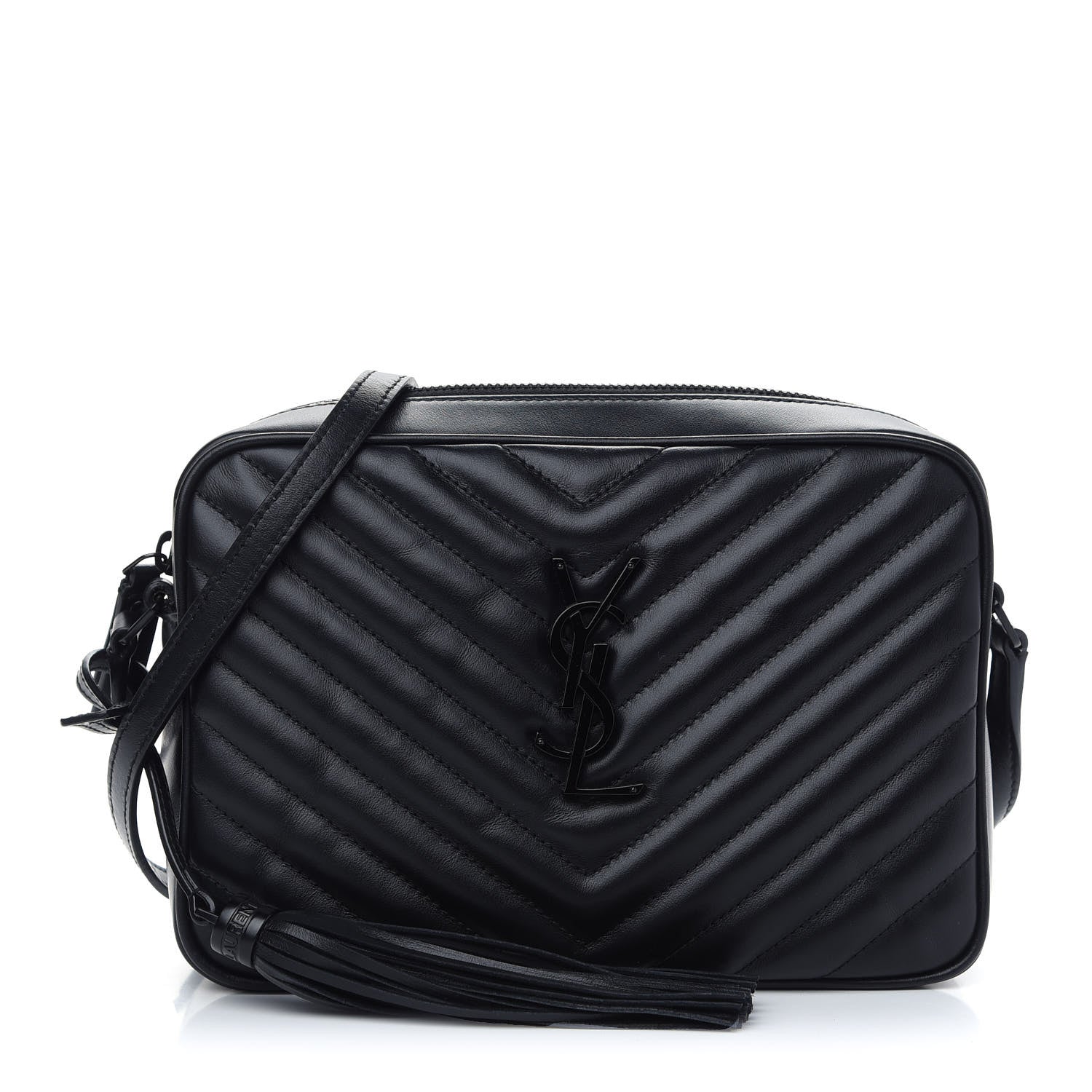 Saint Laurent Calfskin Matelasse Monogram Lou Camera Bag Black 1 of 10