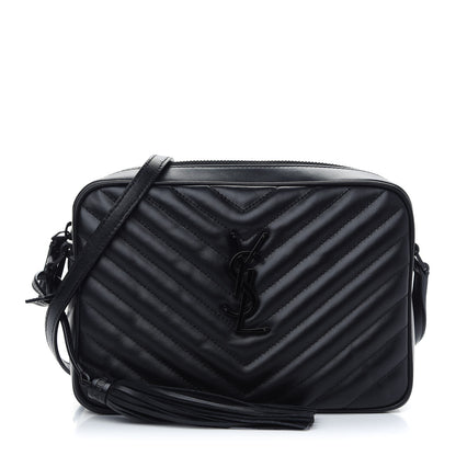 Saint Laurent Calfskin Matelasse Monogram Lou Camera Bag Black 1 of 10