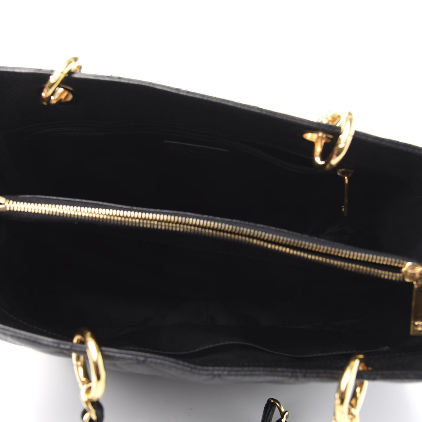 Caviar Quilted Grand Shopping Tote GST Black