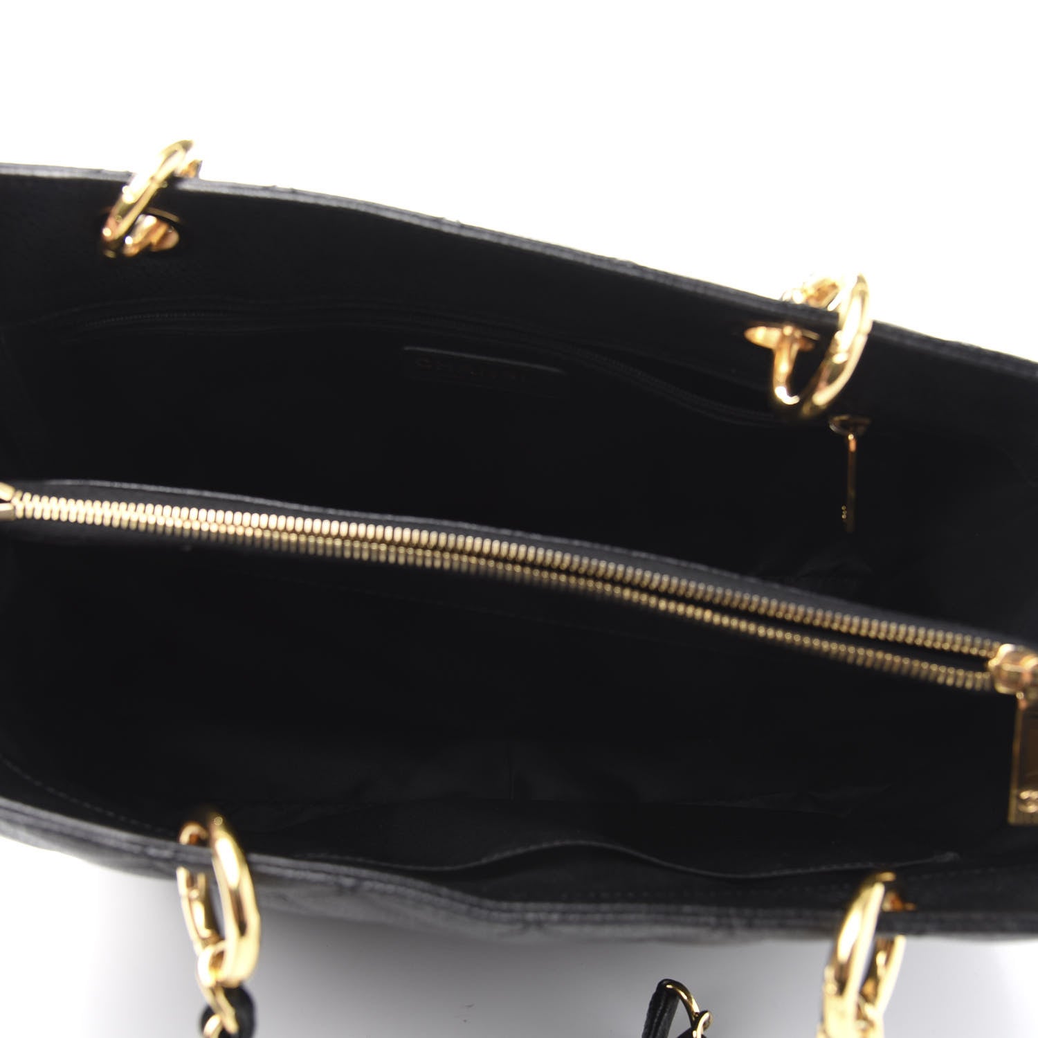 Chanel Caviar Quilted Grand Shopping Tote GST Black 5 of 12