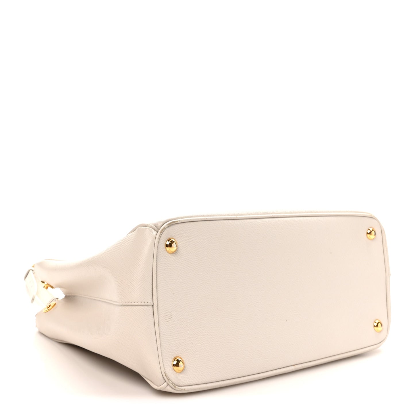 Saffiano Lux Medium Galleria Double Zip Tote Talco
