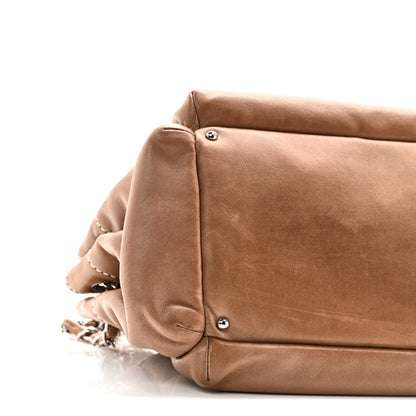 Chanel Lambskin Lax Accordion Hobo Brown 10 of 11