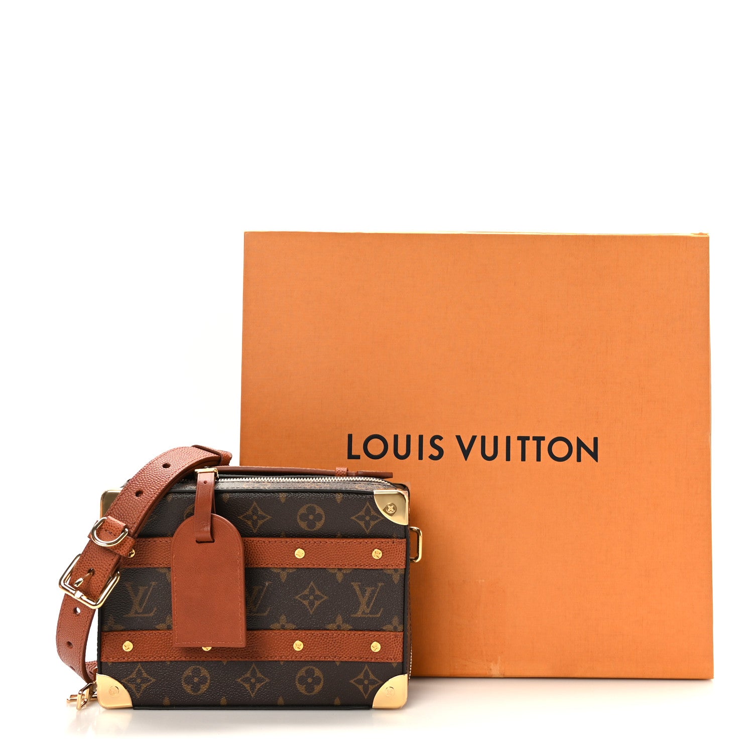 Louis Vuitton X NBA Grained Calfskin Monogram Handle Trunk Brown 9 of 9