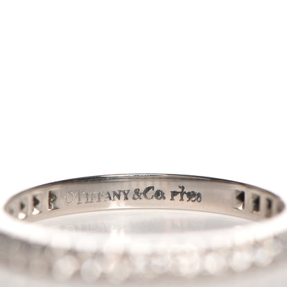 Tiffany Platinum Diamond Soleste Eternity Wedding Band Ring 4.5 4 of 5