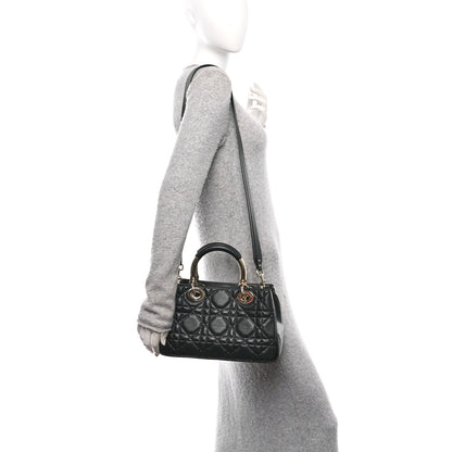 Christian Dior Calfskin Cannage Medium The Lady 95.22 Black 2 of 9