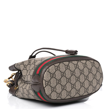 Gucci GG Supreme Monogram Web Small Ophidia Bucket Bag Brown 3 of 6