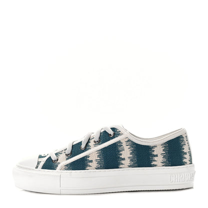 Christian Dior Cotton D-Stripes Walk'N'Dior Low Top Sneakers 38.5 Deep Indigo 1 of 7