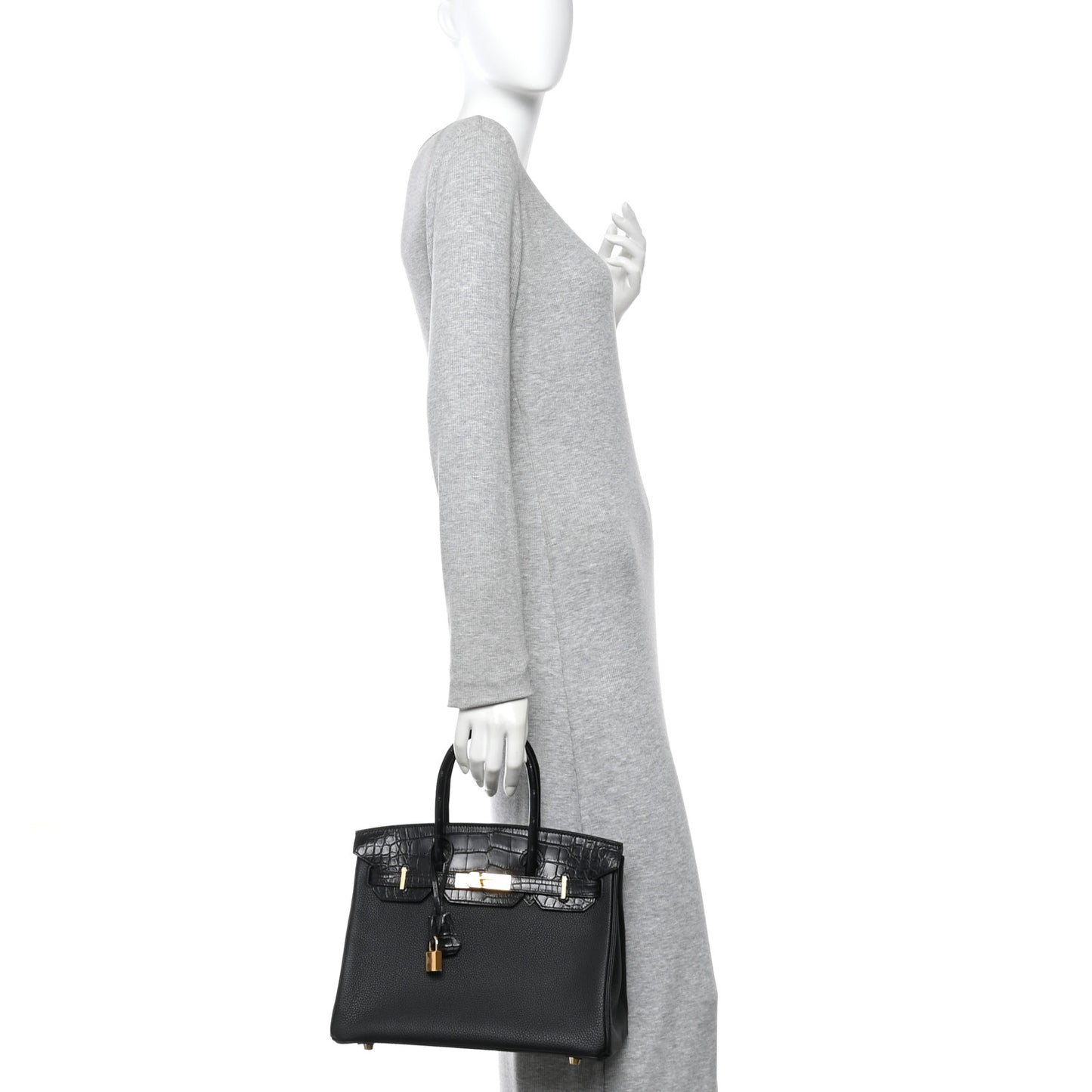 Togo Matte Alligator Birkin Touch 30 Black