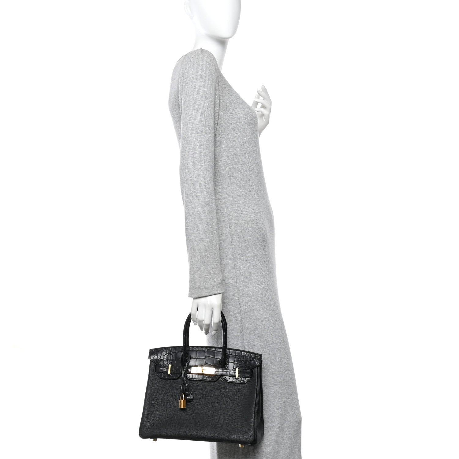 Hermes Togo Matte Alligator Birkin Touch 30 Black 2 of 11