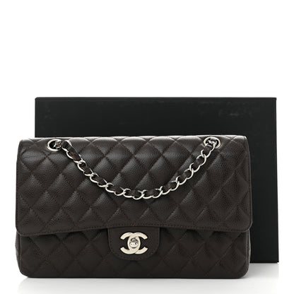 Chanel Caviar Quilted Medium Double Flap Brown 11 of 11