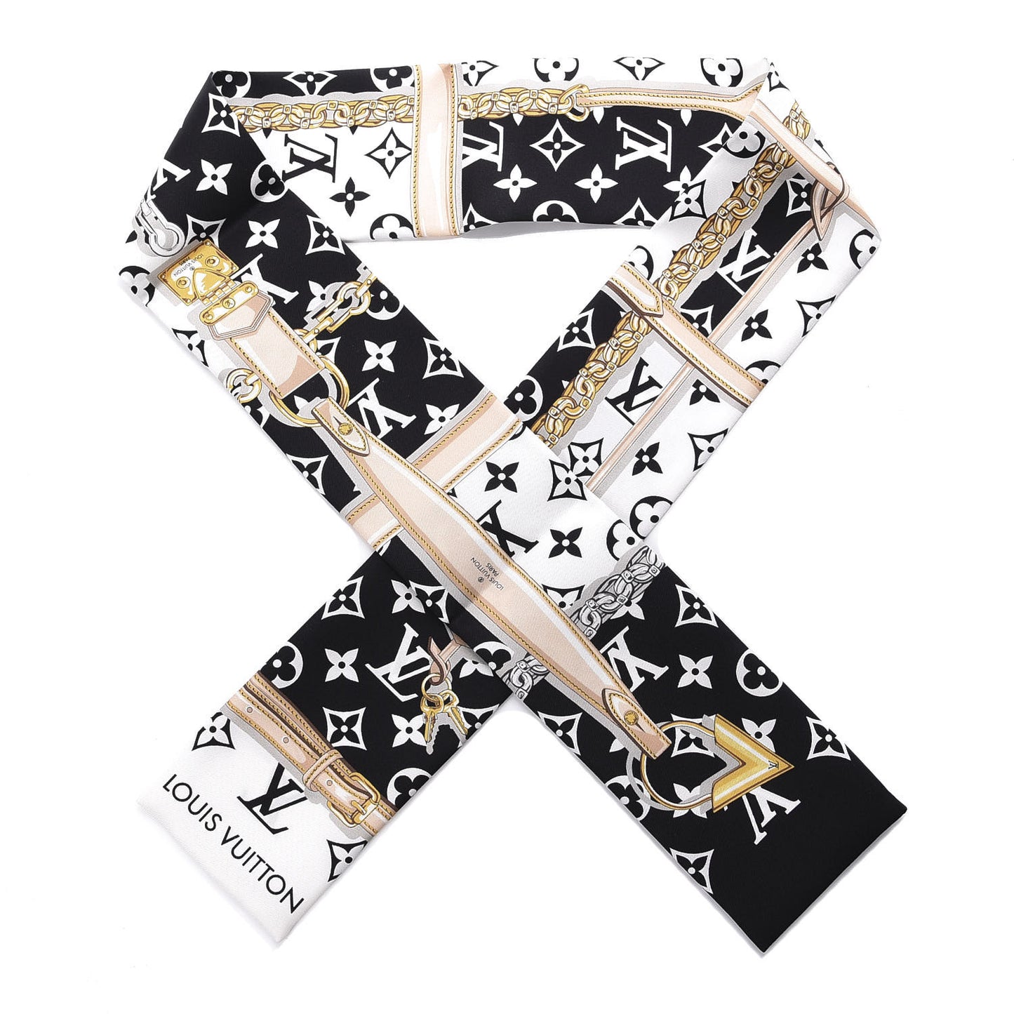 Silk Monogram Confidential Bandeau Black