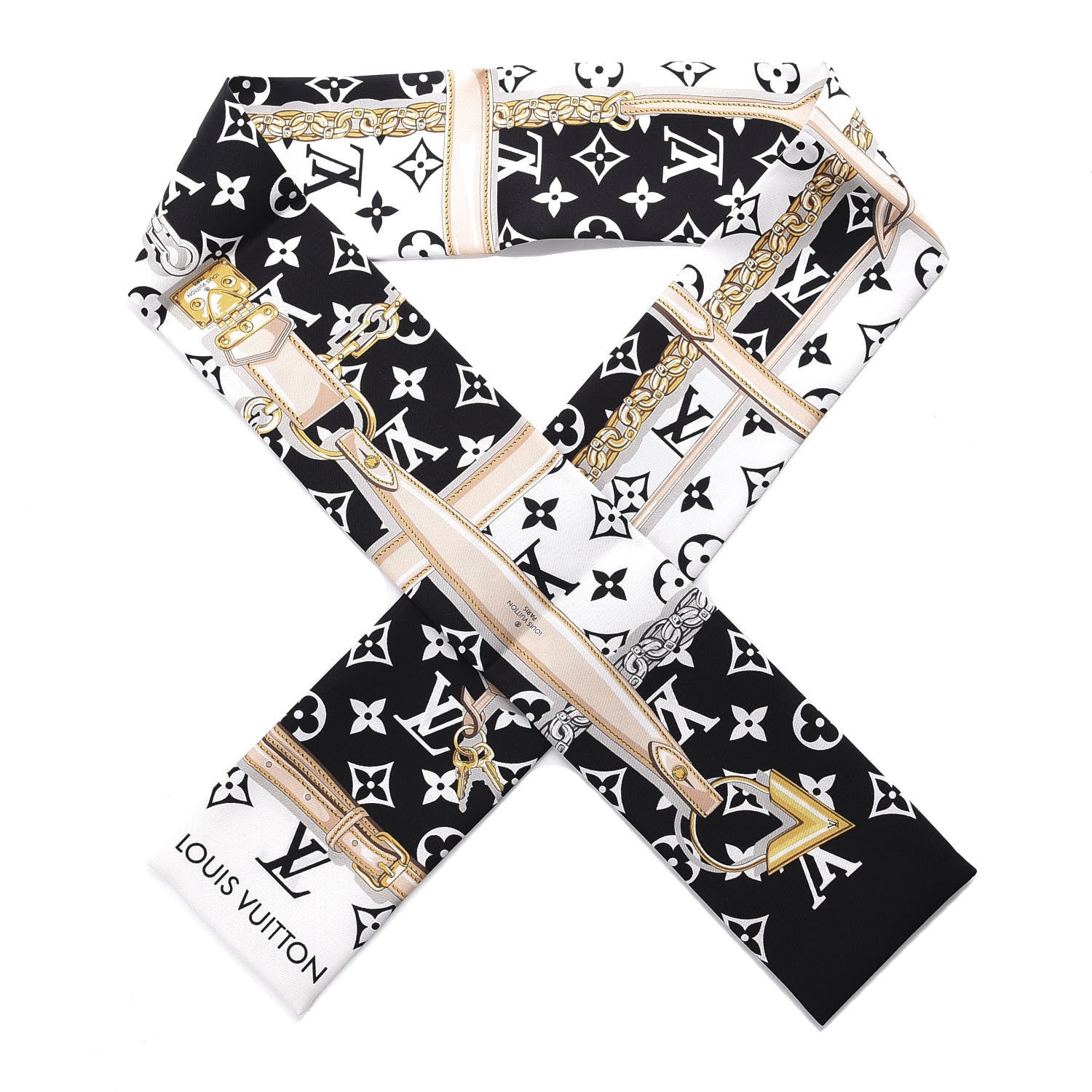 Louis Vuitton Silk Monogram Confidential Bandeau Black 1 of 3