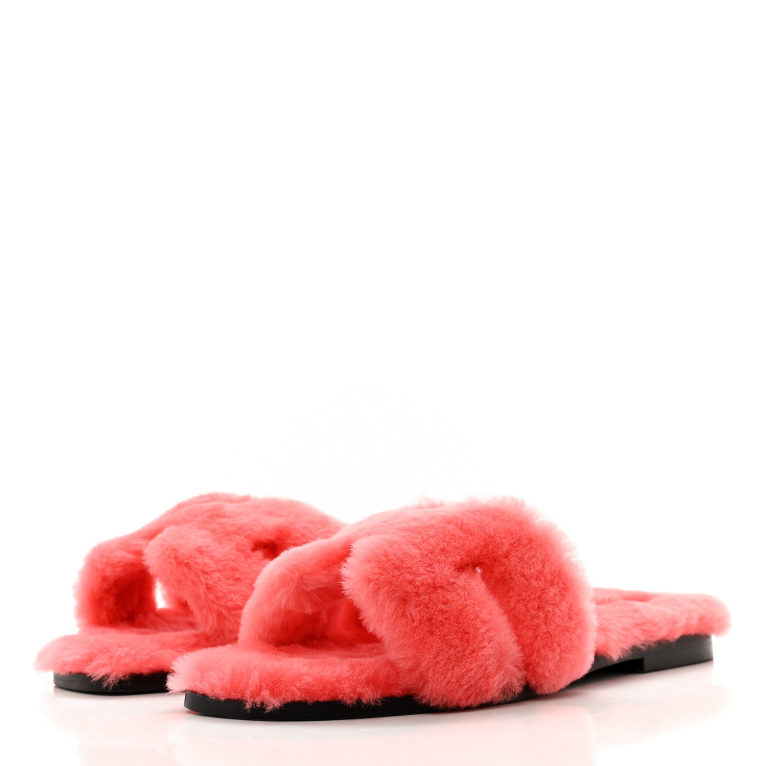 Hermes Woolskin Oran Sandals 39 Rose Du Desert 3 of 8