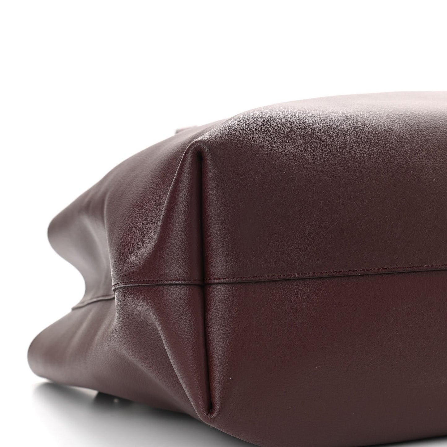 Calfskin Large Shopping Tote Old Bordeaux