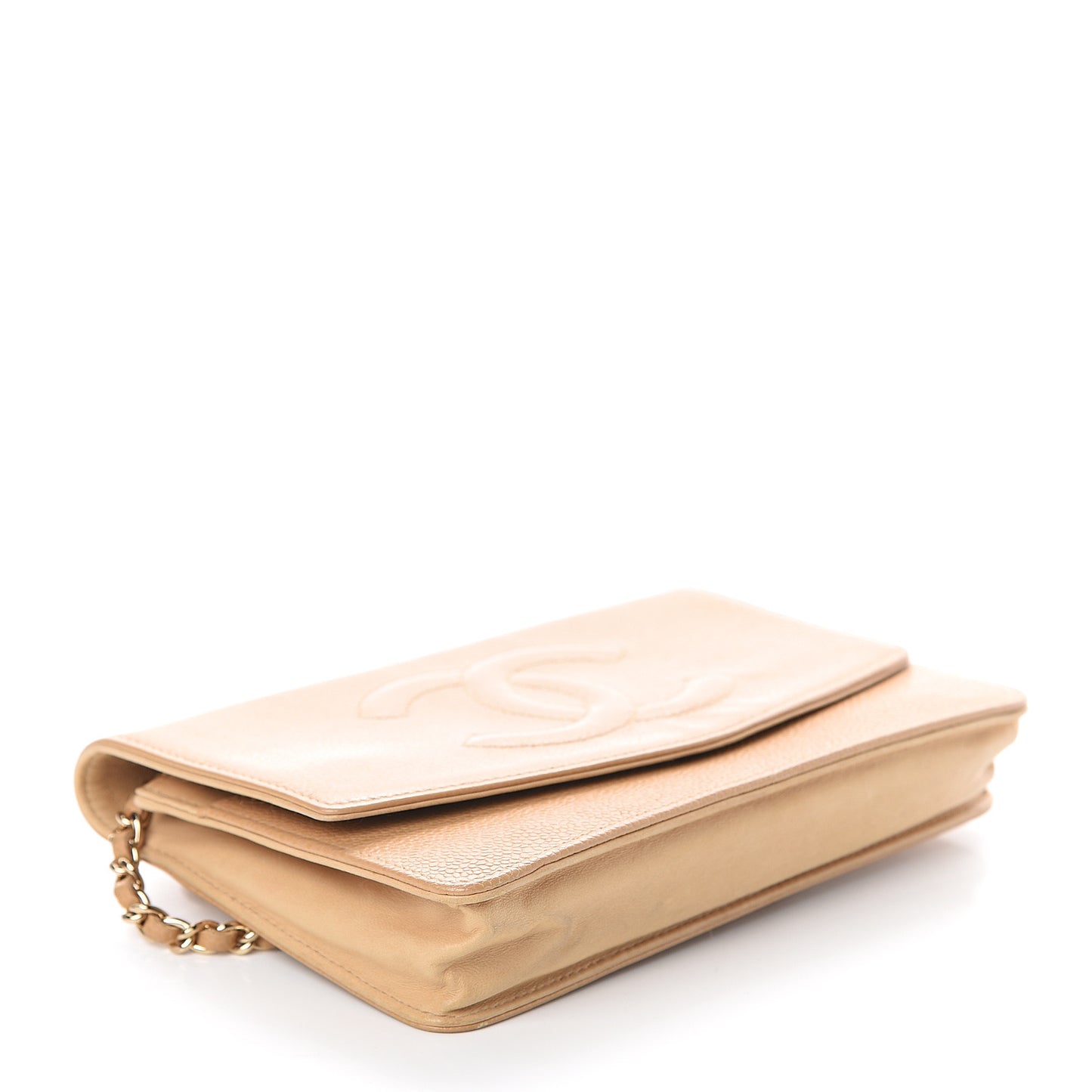 Caviar Timeless CC Wallet on Chain WOC Beige