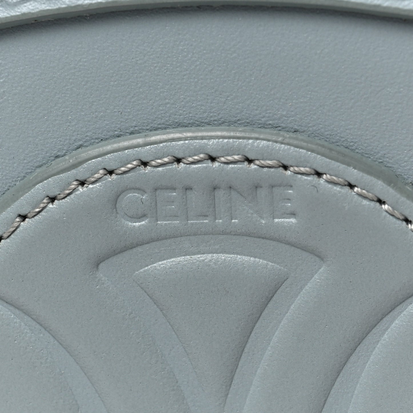 Smooth Calfskin Cuir Small Triomphe Oval Crossbody Purse Ice Blue