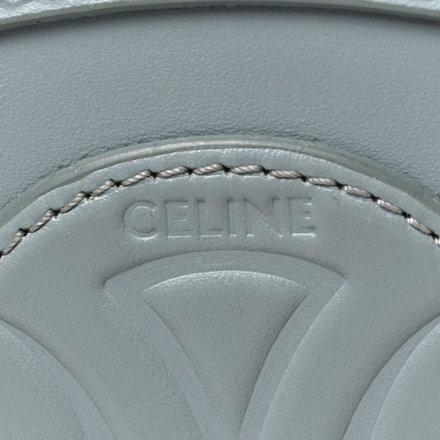 Celine Smooth Calfskin Cuir Small Triomphe Oval Crossbody Purse Ice Blue 6 of 8