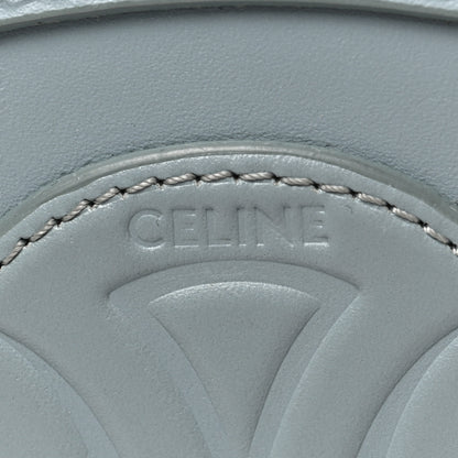 Celine Smooth Calfskin Cuir Small Triomphe Oval Crossbody Purse Ice Blue 6 of 8