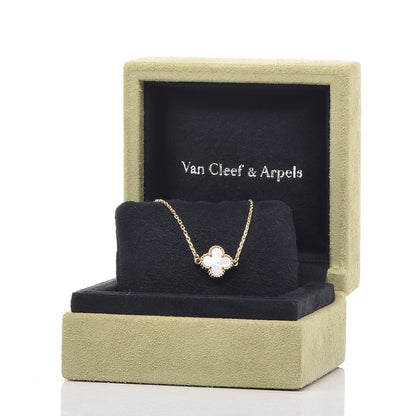 Van Cleef & Arpels 18K Yellow Gold Mother of Pearl Sweet Alhambra Bracelet 6 of 6