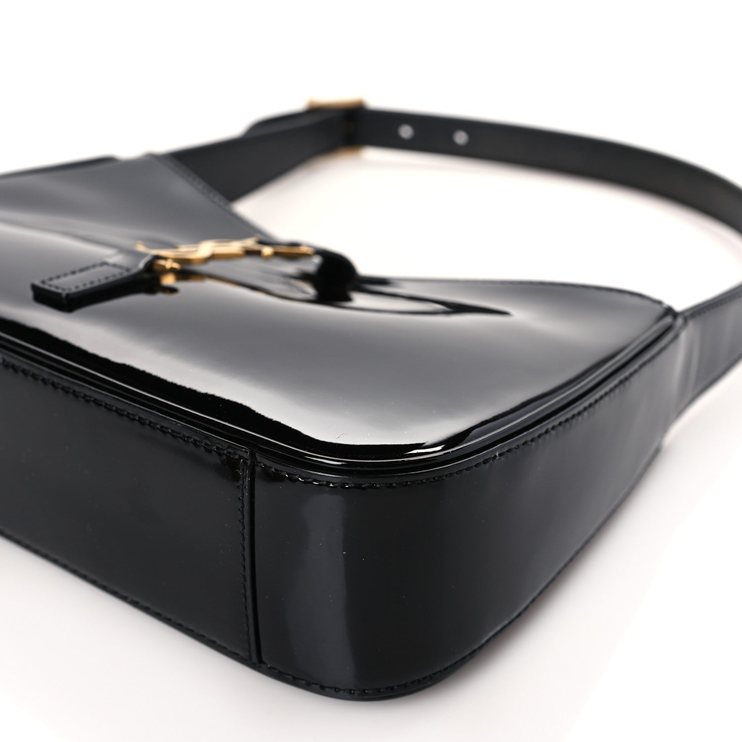 Saint Laurent Patent Le 5 A 7 Hobo Black 9 of 9