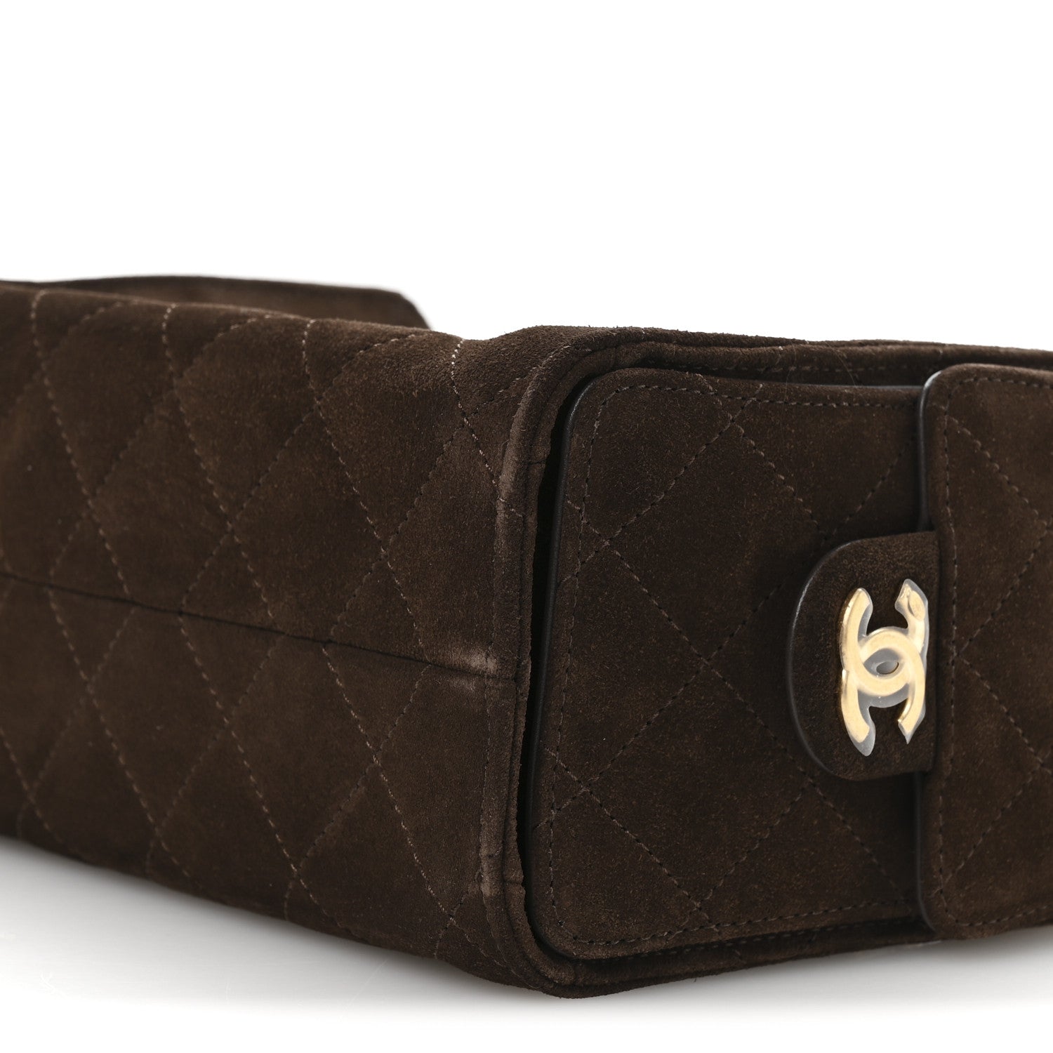 Chanel Suede Quilted Mini Chanel 25 Handbag Dark Brown 19 of 21