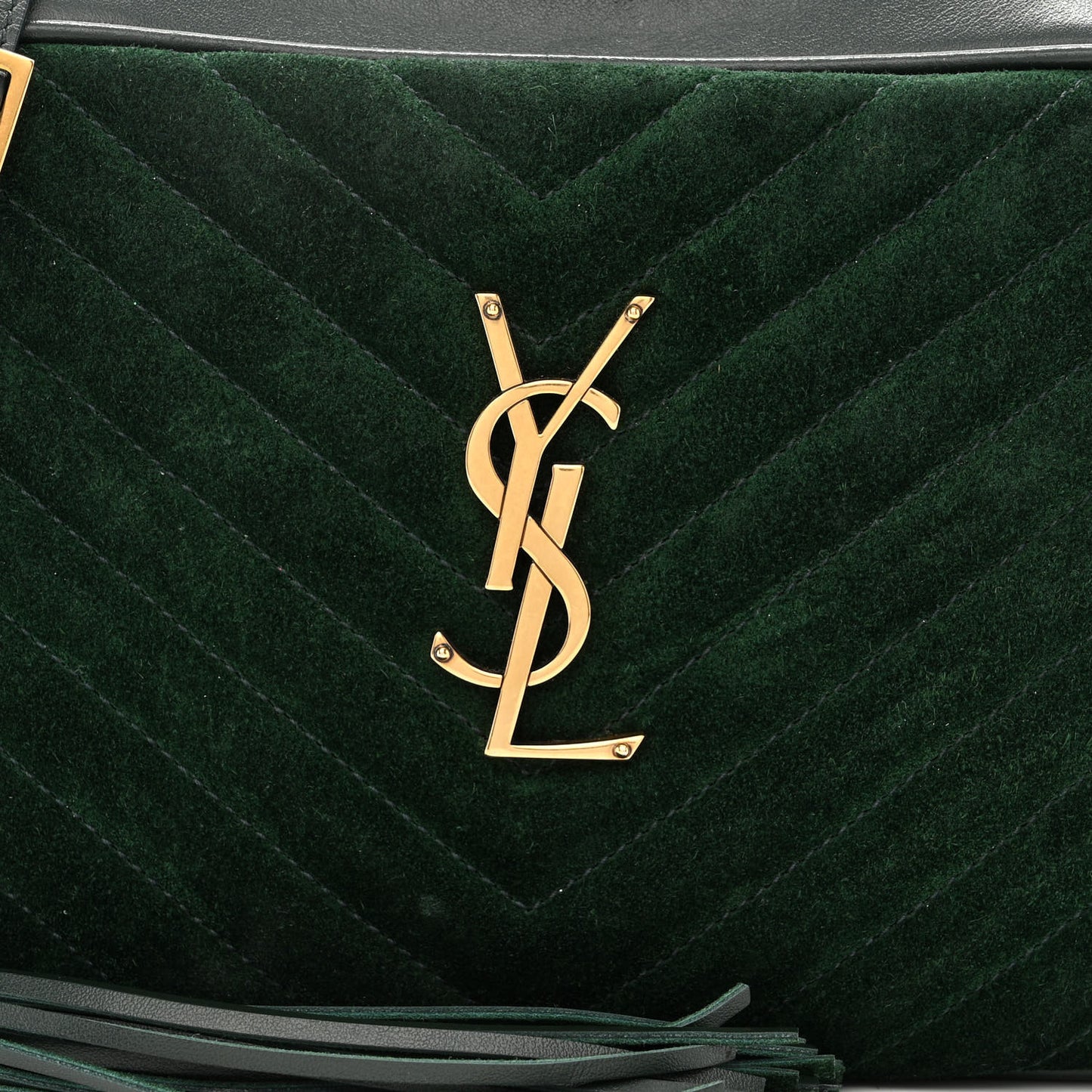 Suede Calfskin Monogram Lou Camera Bag Vert Fonce