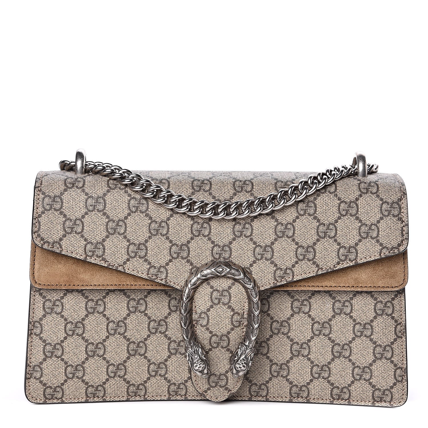 Gucci GG Supreme Monogram Small Dionysus Shoulder Bag Taupe 1 of 10