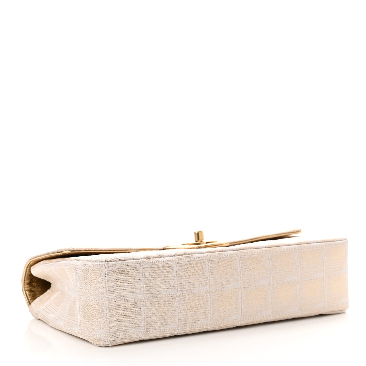 Metallic Nylon Medium Travel Flap Light Gold
