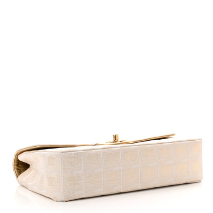 Chanel Metallic Nylon Medium Travel Flap Light Gold 4 of 14