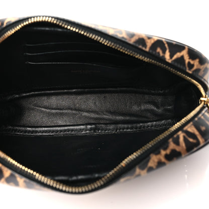Saint Laurent Calfskin Heart Leopard Print Monogram Mini Lou Camera Bag Toffee 5 of 9