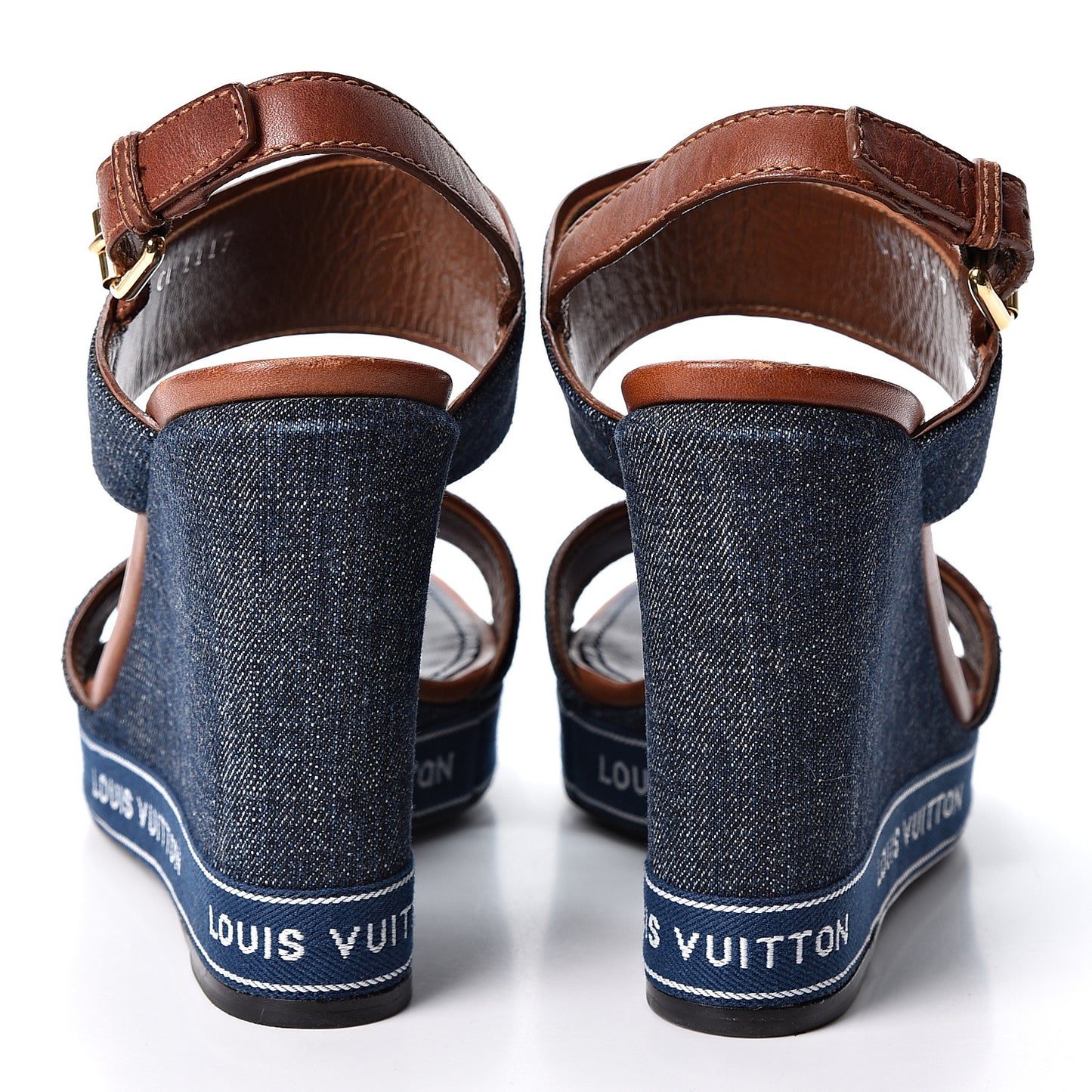 Denim Croisiere Wedge Sandals 38 Marine