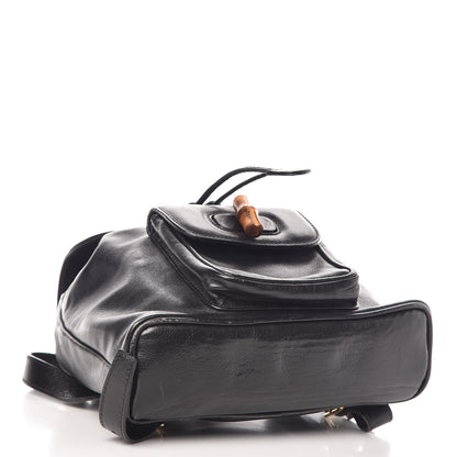 Gucci Calfskin Bamboo Backpack Black 4 of 14
