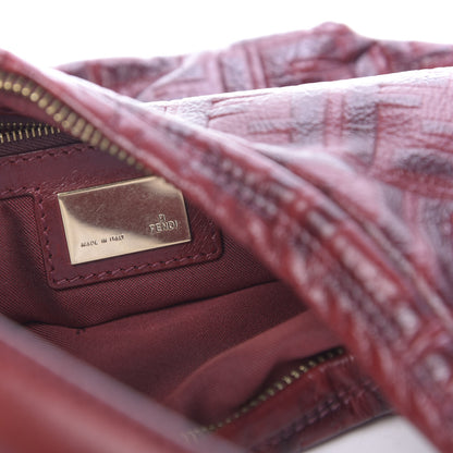 Fendi Vitello FF Embossed Small Chef Hobo Rosso 6 of 15