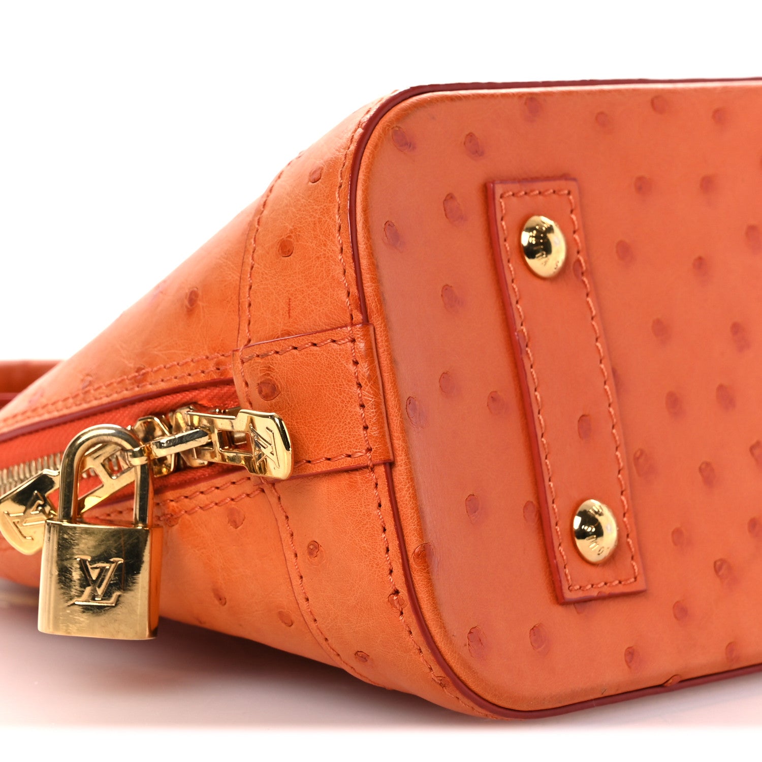 Louis Vuitton Ostrich Alma BB Piment 8 of 15