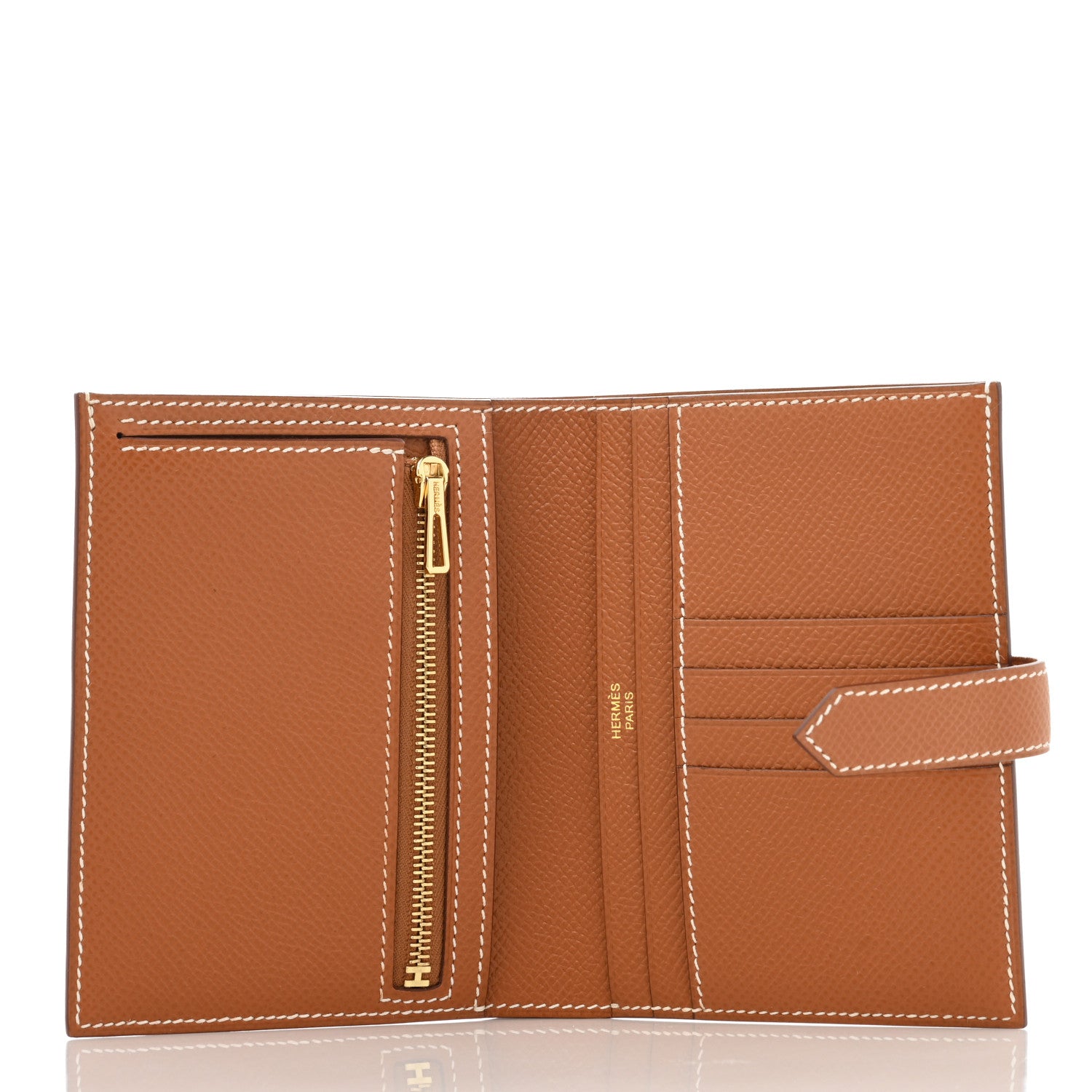 Hermes Epsom Bearn Compact Wallet Gold 5 of 8