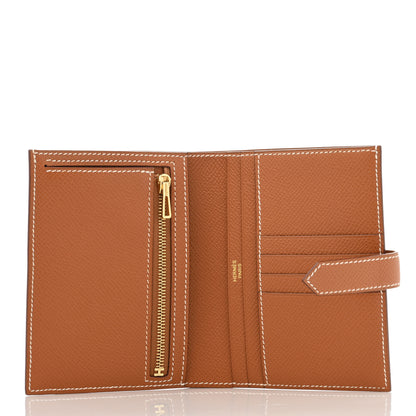 Hermes Epsom Bearn Compact Wallet Gold 5 of 8