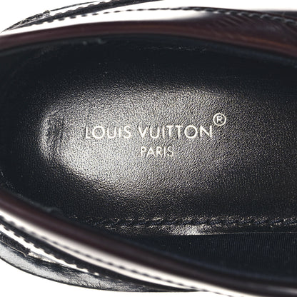 Louis Vuitton Glazed Calfskin LV Beaubourg Loafer 38 Bordeaux Red 9 of 9