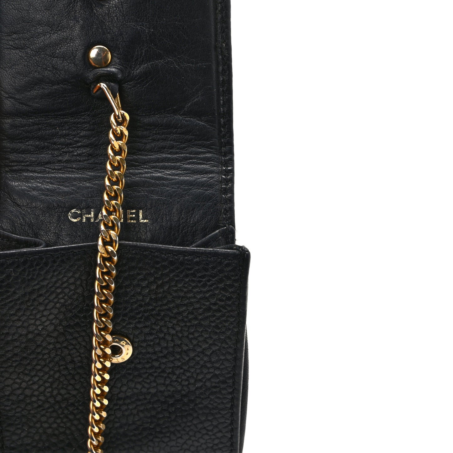 Caviar Timeless CC Key Holder Bag Charm Black
