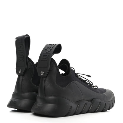 Fendi Coated Mesh Vocab High Top Sneakers 8 Black 4 of 10